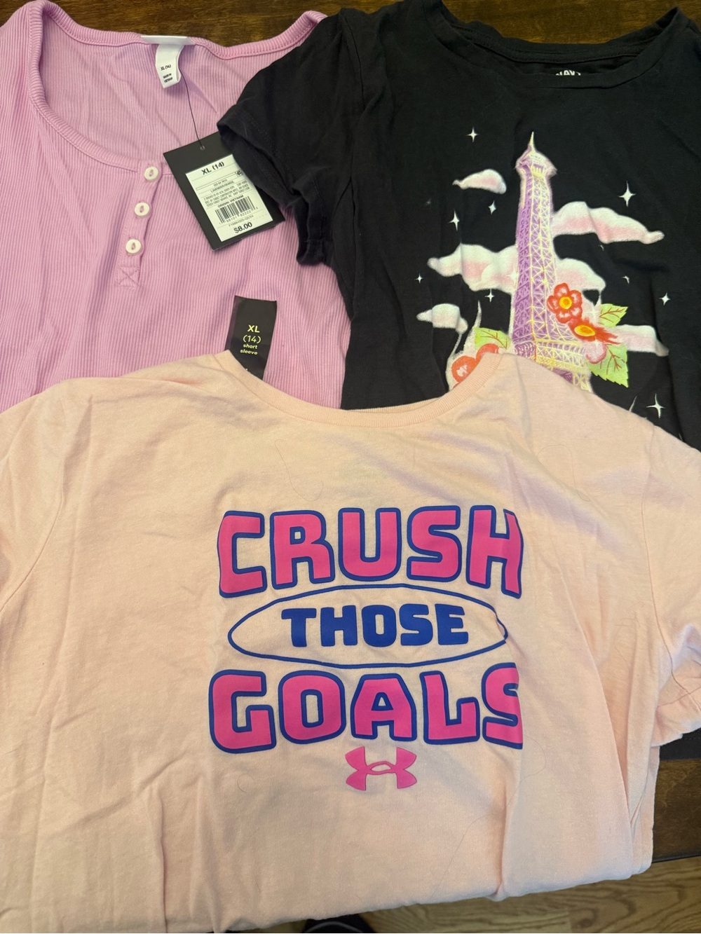 Under Armour Pink Graphic 'Crush Those Goals' Tee lot